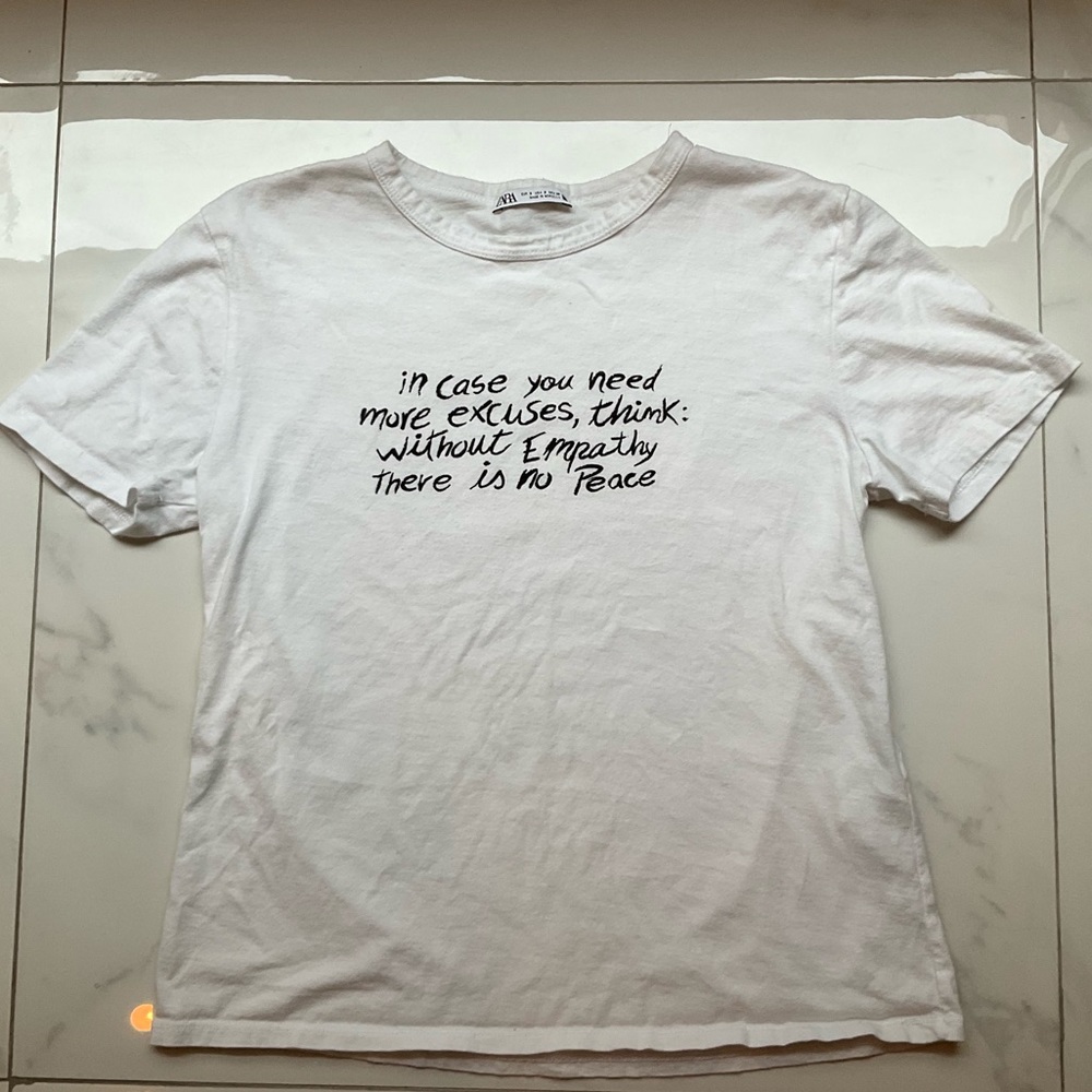 Zara size small white tee.
